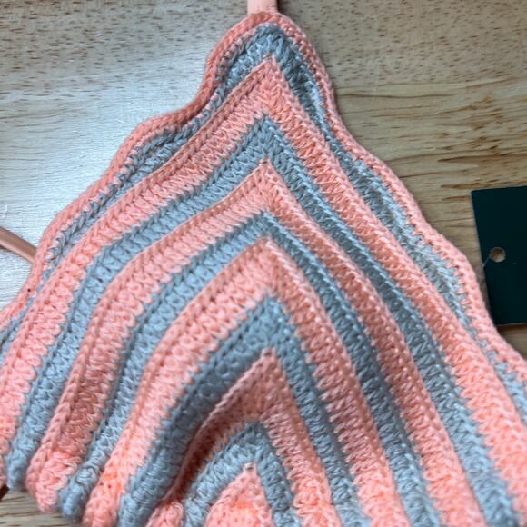 Wild Fable Women's Peach Crochet Triangle Bikini Top - Size XXS - NWT - Picture 4 of 7